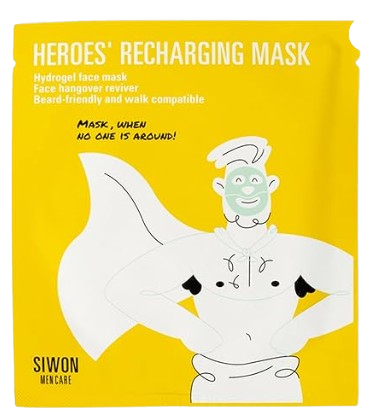 SIWON | Heroes' Recharging Mask Mascarillas de hidrogel con efecto hidratante, anti-edad - 4uds.